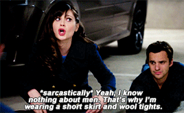 ewanmgregor:another meme i won’t finish: [1/20] female characters • jess day (new girl)i brake for b