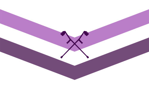 @commandrogyne​-Requested Flags: Forearm Crutches!Queer Chevron & Nonbinary Credits: @dpargyle f