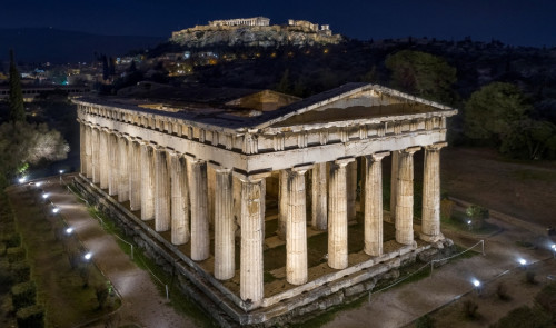 gemsofgreece:The Temple of Hephaestus with the new lighting.© Studio On_Stelios Tzetzias_pΠηγή: http