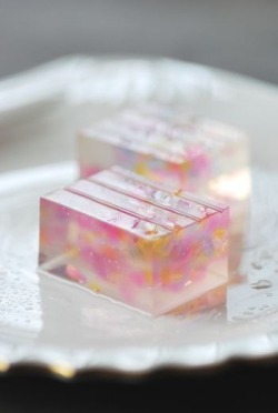 tfautobotsrollout:  This is what i imagine energon sweets would look like. (These are actually wagashi, not soap)