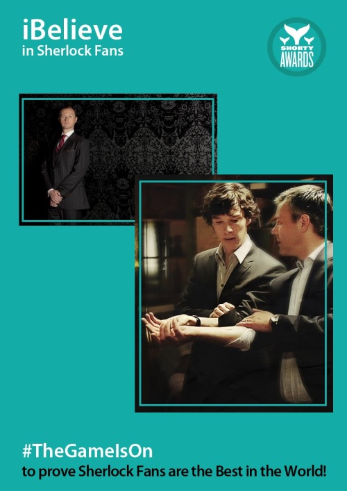 sherlockology:Another 10 posters in support for Sherlockology in the Shorty Awards for Best Fansite.