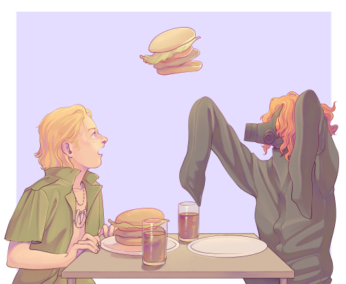 crybabimeiri:hey watch this (levitates your burgers) commission