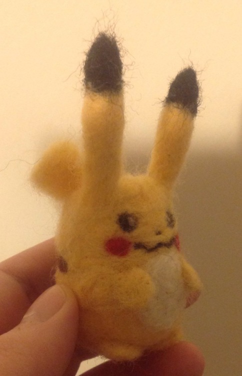   White belly Pikachu This took me way too long to do and he’s not as fat as I wanted but it’ll do.  