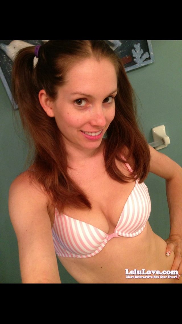 Pink #bra and #pigtails :) http://www.lelulove.com #cleavage Pic