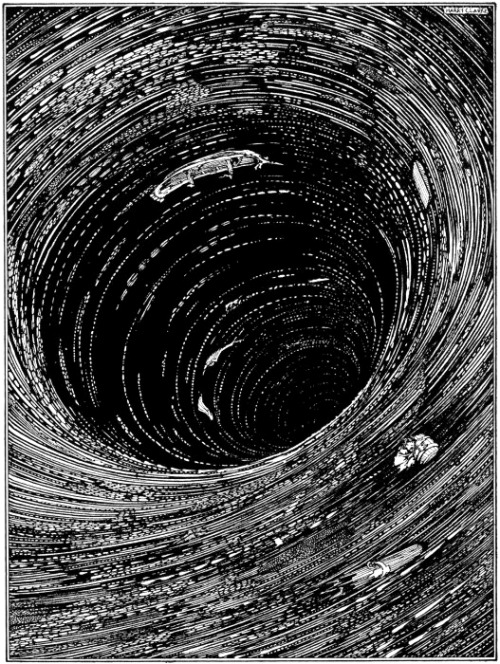 nigra-lux: CLARKE, Harry (1889-1931) Illustration for Edgar Allan Poe’s story “Descent i
