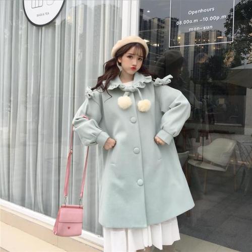 Sweet Ruffle Doll Collar Loose Coat starts at $53.90 ✨✨ Lovely, isn’t it? ❤️