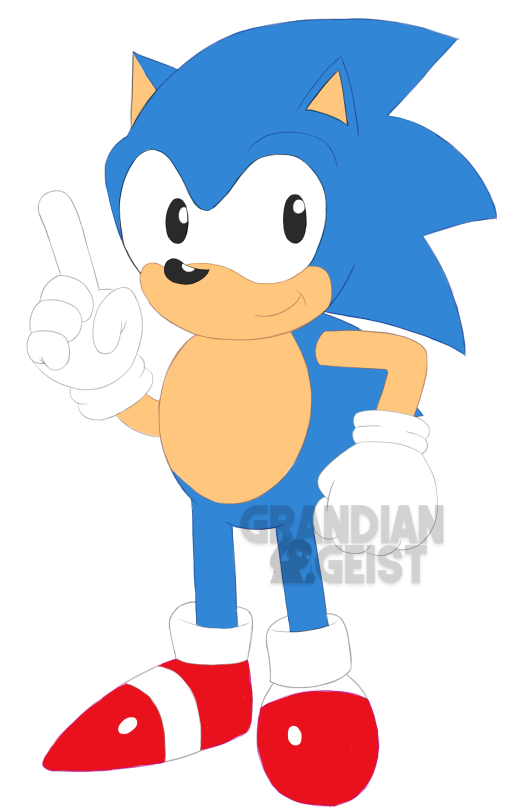 Drew A Classic Sonic Sketch.