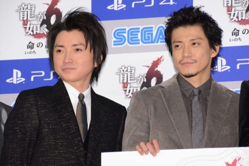 cris01-ogr:Oguri Shun at at Yakuza6 release event! ^____^Along with the other protagonists of the ga