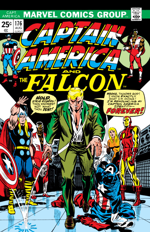 digsyiscomics:Captain America #176, August 1974, written by Steve Englehart, penciled by Sal Buscema