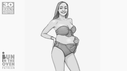 bunintheovenart: 30 minutes daily preggo sketch no. 84.