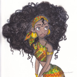 bloodiswatercolor:  I love this concept of a african disney princess! 