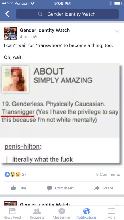 terfzilla: entirely-female: hmsindecision: heirloomparasite: genderisanexperience: redhester: lol. l