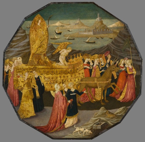 The Triumph of Chastity; Workshop of Apollonio di Giovanni,  1450-60