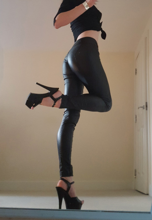 mainlyusedforwalking:  Rolling around the house in leather trousers.