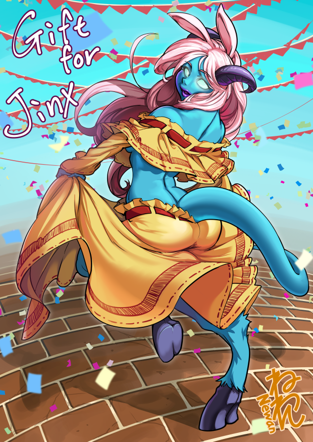 neone-x2:  Gift for Jinx Myrri is Jinx’s OC 