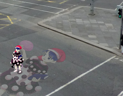 doremysweetholdingthings:Doremy Sweet crossing the Doremy Street. 