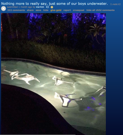 charleswaterloo:fuckmountain2: fuckmountain2: i follow this subreddit called r/chairsunderwater the whole sub is just chairs underwater its a great experience  just some lads   posts get marked “nsfw” when the chairs aren’t fully submerged, for “Not