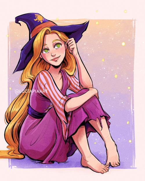 My Rapunzel as a witch design ❤️ It was one of my favourite Inktober drawings!.✨ Prints avaliable he