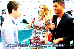 prettylittletmi:  Logan being shy and adorable