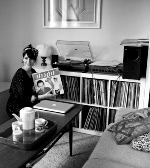 Girls with Vinyl Records