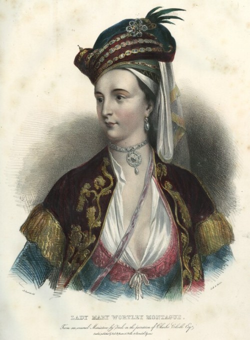 Lady Mary Wortley Montagu, wife of the ambassador to Constantinople, early 18th century.Lady Mary is