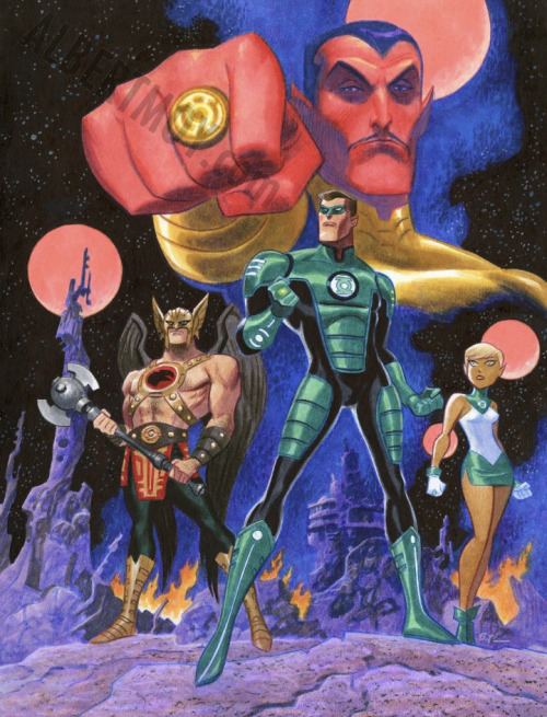 Amazing Bruce Timm Promo Art For The Canceled Second Season Of Green Lantern The Animated Series! 