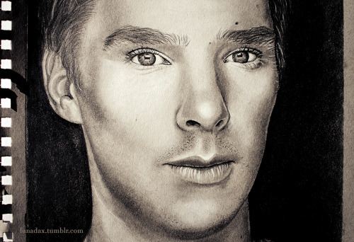 lunadax: Benedict Cumberbatch, as seen in Anton Artemenkov’s photoshoot. Staedtler Graphi