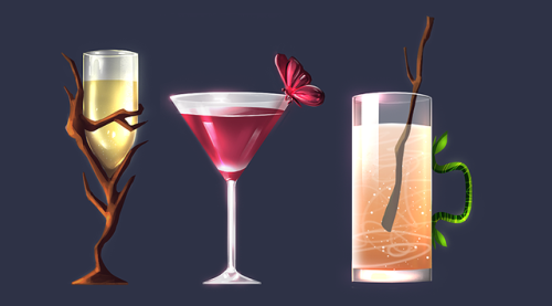 Aaaaand some lil drink illustrations!