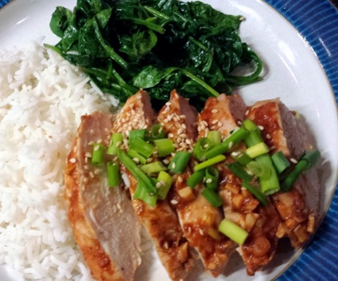 Sriracha Chicken With Rice And Spinach