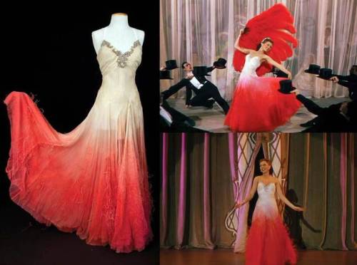 costumeloverz71: Nadine Hale’s (Ann Miller) red/white feathered gown. Easter Parade (1948). Co