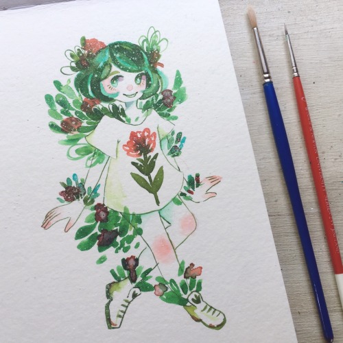 pinwheelbunny: Some plant girl doodles.