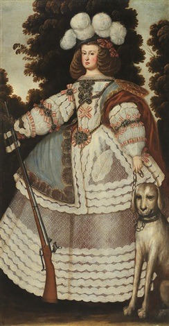 Portraits of the Infanta Margarita Teresa, Mariana of Austria, Queen of Spain and Infanta Maria Tere