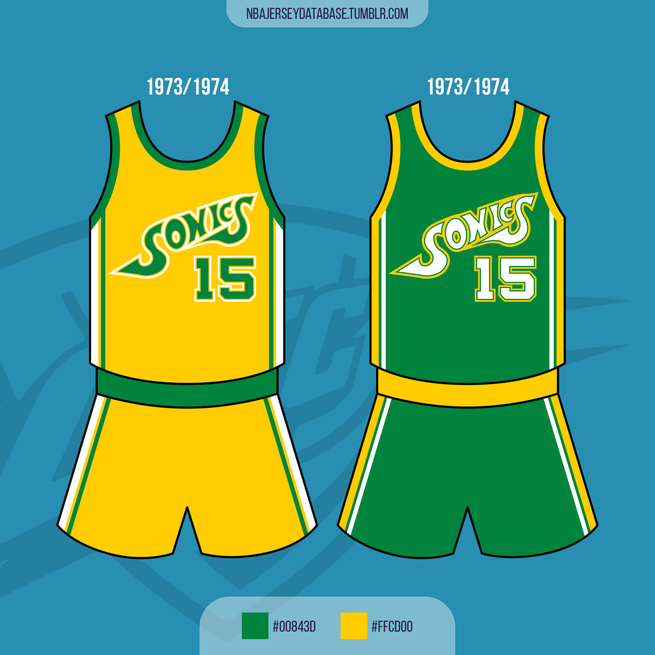 Seattle Supersonics 1987-1988 uniforms, kodrinsky