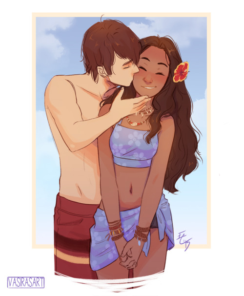 vasirasart: zutara chilling on an island somewhere ✨