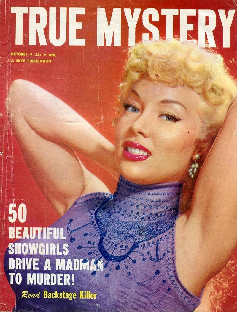 wazoombie: Lilly Christine is featured on the cover of the October ‘54 issue of