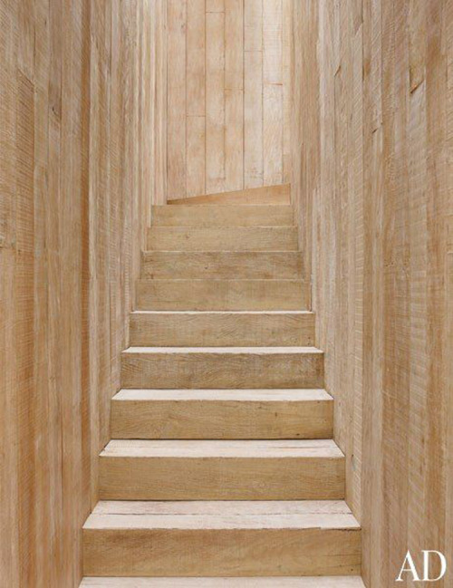 thedpages: A bleached hardwood stairway in a São Paulo home by Isay Weinfeld. Photo by Ngoc Minh Ngo