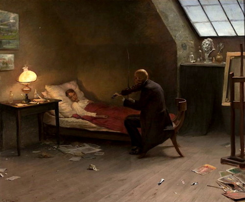 enchantedsleeper:The Dying Artist, Zygmunt Andrychiewicz