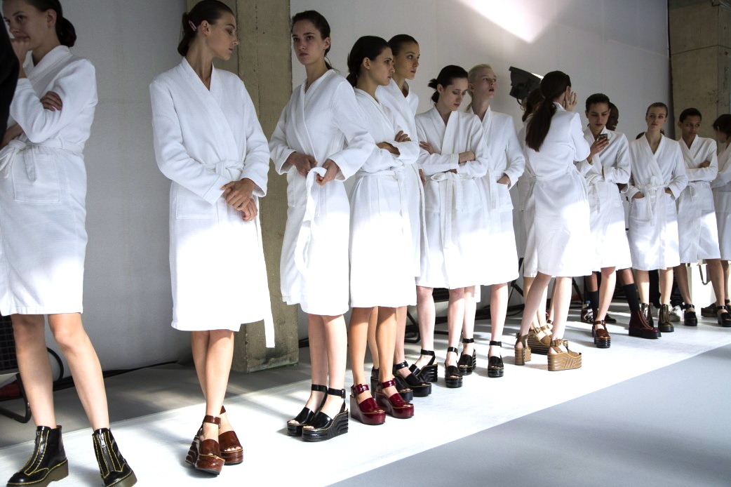 katesmess:  Backstage at Cèline Fall 2014. 