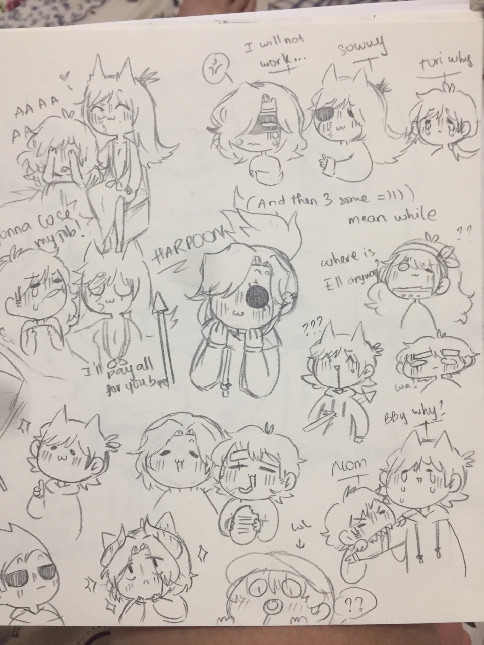 long-melonne:  I’m back to school… Again, so yeah This is my doodles in a week