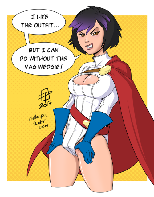 callmepo: Gogo cosplaying as Power Girl. porn pictures