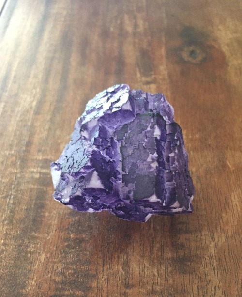 hematitehearts:  “Heres a big hunk of fluorite i bought today!  :D”Wow! I love this. we own very similar pieces. Absolutely stunning. Thanks for sharing it! :)