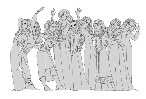 I DREW THE SQUAD! Because the women in Vikings deserves love.