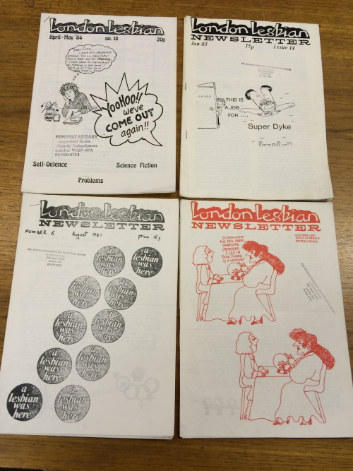 Periodical of the day from our archive: ‘London Lesbian Newsletter’ including these issues from 1981