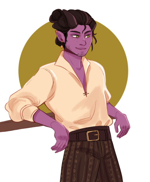 urlane: awesome commission by @isvbellx of my dnd character, Ben!! he looks very chill and good here