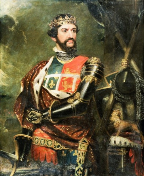 wrinklesoftime:Portrait of Edward, Prince of Wales 1330-76 The Black Prince 1820c.Benjamin Burnell h