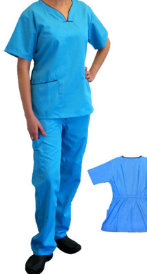 smileyscrubs:  Contrast Scallop Scrub Set with fashion neckline,contrast piping,2 side and 1 cargo pocket. also available as special deal set http://smileyscrubs.com/product-category/scrub-sets/
