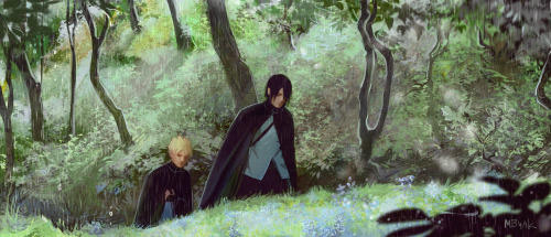 Sasuke and Boruto on the journey 