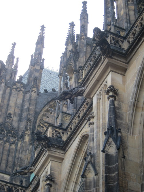 travellingbookelf:  creepy gargoyles on St Vitus Cathedral 