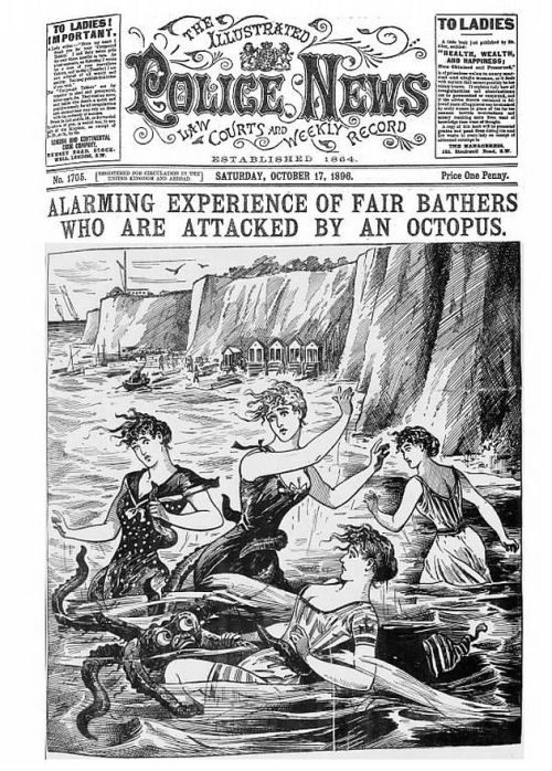&ldquo;Alarming experience of fair bathers who are attacked by an octupus&rdquo; from The Il