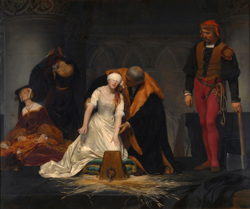 The execution of Lady Jane Gray, by Paul Delaroche (1833).